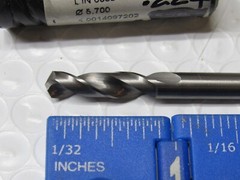 GUHRING #00730-5.700 2 FLUTE 5.7 MM (.224″) SOLID CARBIDE TWIST DRILL (1 PC)