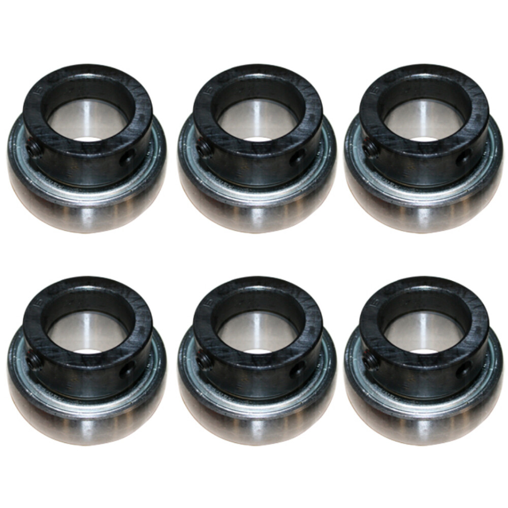 (6) A-RA100RR-I Ball Bearing Cylindrical w/ Collar Non-Relubricatable Fits Case