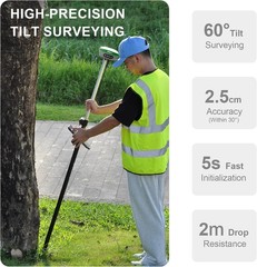 SMA26 RTK GPS Land Survey Equipment RoverBase with LP81Collector NOAACertificate
