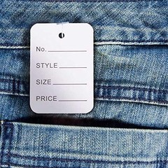 jijAcraft 1000Pcs Price Tags, White Clothing Tag for Retail, Rectangle,