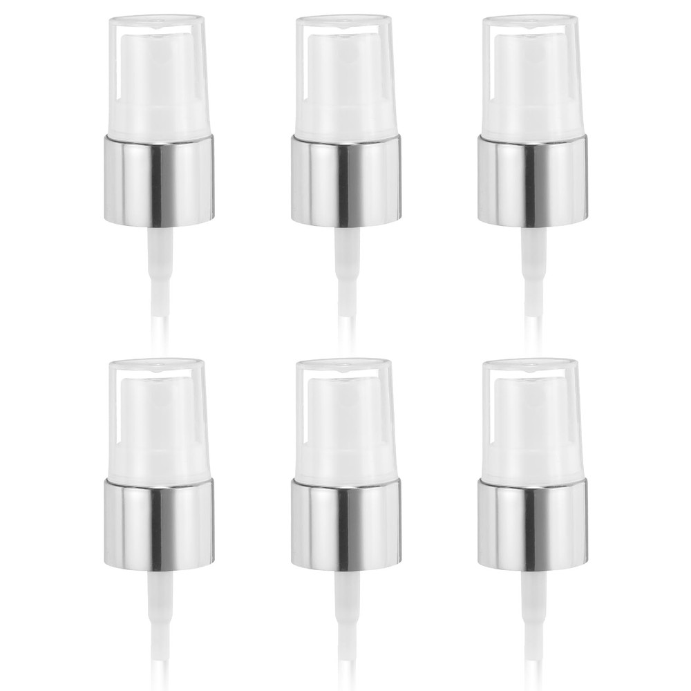 uxcell 6 Pcs Silver White Spray Top, 18/410 Fine Mist 18/410,