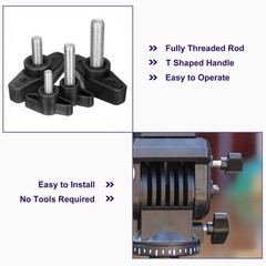 6Pcs Metric Carbon Steel Clamping Screw Knob t Shaped Thumb Screws M6 x 25mm
