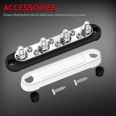 Bus Bar Terminal Block Copper Stainless Steel 12V-48V Marine Power Distribution
