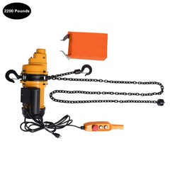 Electric Chain Hoist Single Phase Crane Hoist 2200 lbs Load 10 ft Lifting 1300W
