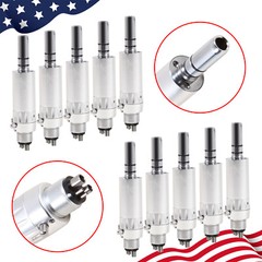 1-10 Dental Low Speed Air Motor Handpiece E-type 4Hole External Water Spray fz