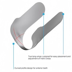 Dental Contoured Anterior Matrix Bands Teeth Restoration Strip Twin Matrices