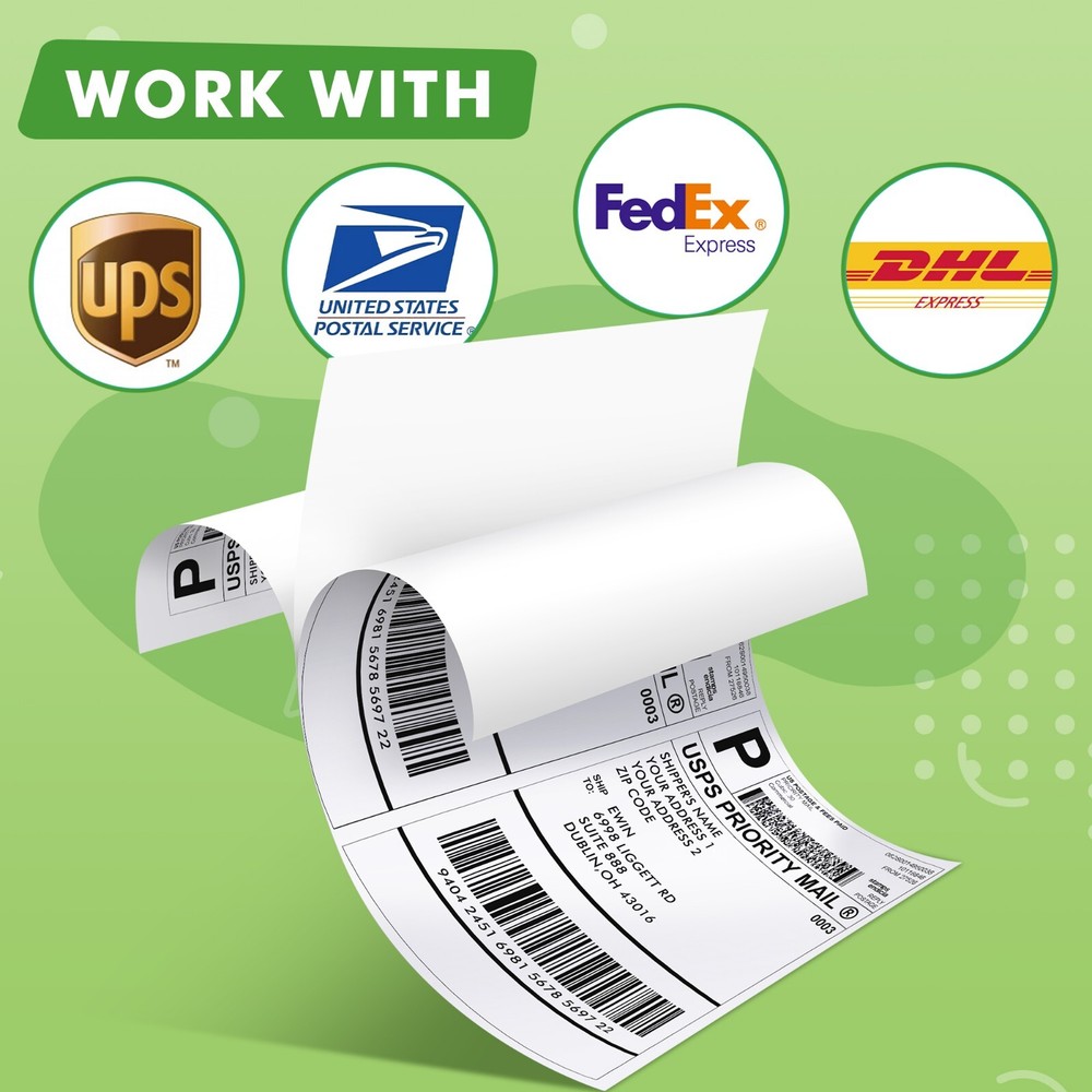 Koala Full Sheet Shipping Labels 8.5×11 500 Full Page Labels for Laser Printers