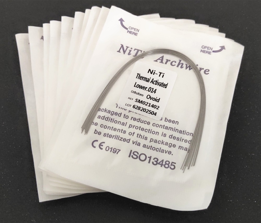 10 Packs Dental Orthodontic Thermal Activated Niti Round Arch Wires Ovoid Form