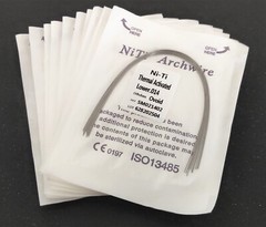 10 Packs Dental Orthodontic Thermal Activated Niti Round Arch Wires Ovoid Form