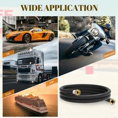 10FT 3/4″ Fuel Transfer Hose for Dispensing Gasoline Diesel Kerosene Black
