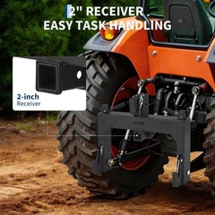 3 Point Quick Hitch Adapter Attach 2″ Receiver for Category 1 Tractor 3000lbs