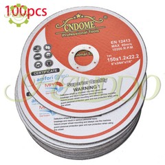 Pack 100 6″x.045″x7/8″ Cut-off Wheel – Metal & Stainless Steel Cutting Discs