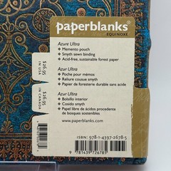 New Paperblanks Journal Midi 9″X7″1″ Equinoxe AZURE Blue Hardcover