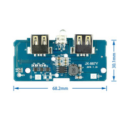 18650 battery 3.7V to 5V 2A boost module DIY rechargeable power supply board