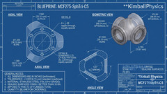 Kimball Physics 2.75″ CF Spherical Triangle Vacuum Chamber | MCF275-SphTri-C5-A