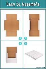 White Vinyl Record Mailers 12.8×12.8×1 inch LP Mailing Corrugated Cardboard B…