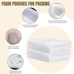 50 Pack 6”X8” Cushion Foam Pouches, Moving Supplies for Dishes, Packing Foam