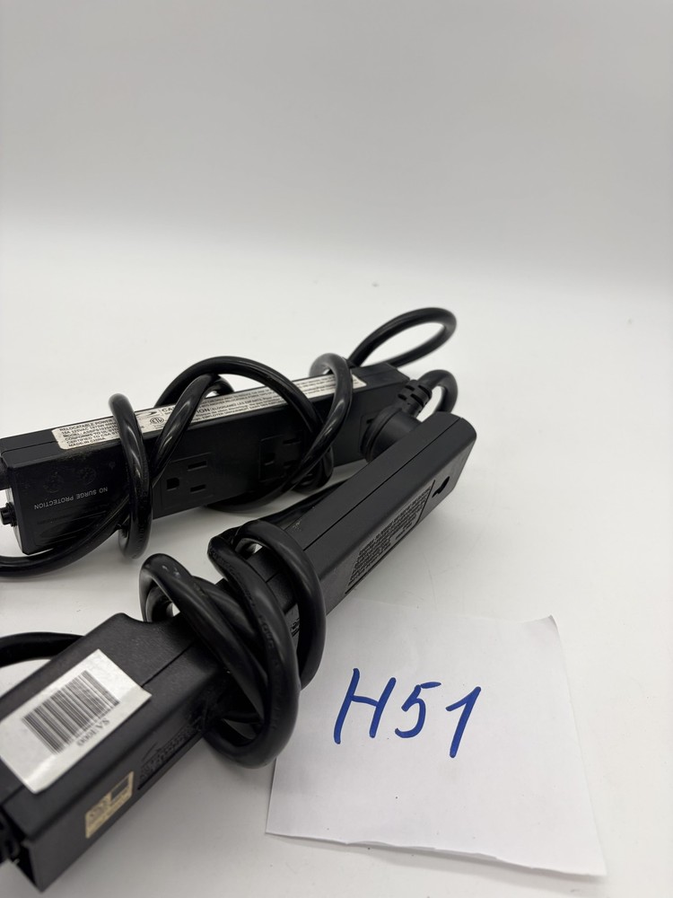 2x Power Strip Surge Protector Multiple Outlets Corded H51
