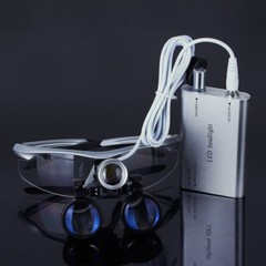 Uso Dental Lupa Portátil Binocular Lupas 3.5X y Lámpara Quirúrgicos LED Luz de C