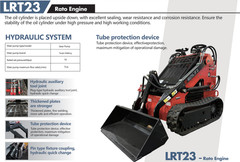 880KG Mini Skid Steer Stand-On Track Loader 23HP Gas RATO Engine 2 Pumps Compact