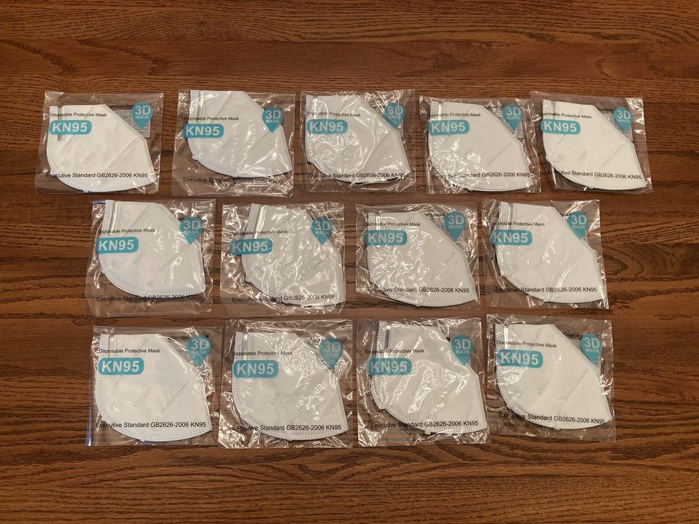 LOT 13pcs KN95 5-Layer Face Protection Respirator Masks Mouth Cover GB2626-2006