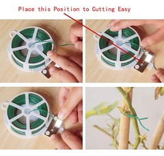 Garden Wire with Cutter, 2 Pcs Total 656 Feet/ 200 Meter Soft Iron Wire