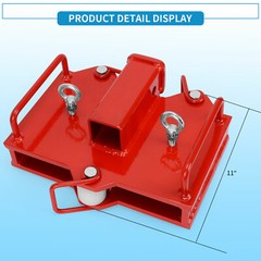 2″ Receiver Hitch for Forklifts Dual Pallet Forks & Trailer Attachment
