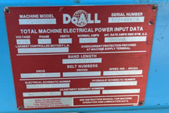 DOALL C-196S HORIZONTAL BANDSAW 105-275 RPM 2 H.P. 230V 3 PHASE 60HZ 9″ X 16″