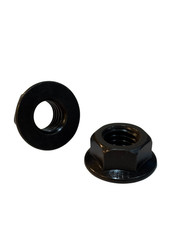 (100 Pcs) 3/8″-16 Grade 8 Smooth Hex Flange Nuts Coarse Black Zinc Phos & Oil