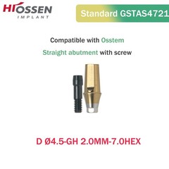 Transfer Straight Titanium Osstem GS Implants Abutment Compatible Regular Ø4.5