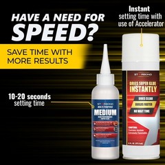 Starbond 4 oz. Premium Medium Super Glue (CA Glue) and 6 oz. Accelerator Kit