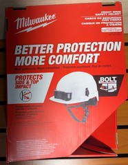 Milwaukee 48-73-1337 Gray Front Brim Helmet with BOLT – Type 2, Class E