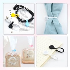 10 Pcs Reusable Silicone Magnetic Cable Ties Magnet Cable