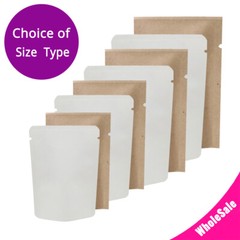 Multiple Colors & Sizes Paper Silver Laminated Inner Flat Open Top Bag Pouch