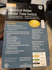 GE 15146 24-Hour Heavy-Duty Electrical Indoor Water Heater Time Switch Timer