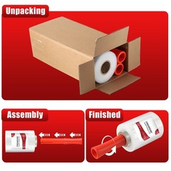 Industrial Strength Mini Clear Stretch Wrap Film 2PACK 5″ x1000ft 80GuageFood
