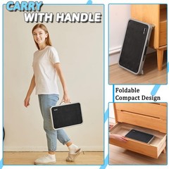 3 Levels Adjustable Folding Step Stools for Adults, Sturdy Metal RV Step, Safer