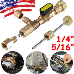 HVAC AC Schrader Valve Core Remover Tool Dual Size 1/4″ & 5/16″ Port Installer