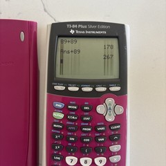 Texas Instruments Pink TI-84 Plus Silver Edition Graphing Calculator Cover,READ