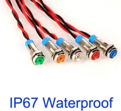 Gebildet 10pc 6mm 1/4″ 12-24VDC LED Metal Indicator Light Waterproof Signal Lamp
