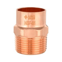 10 PCS EFIELD 3/4″ C x 3/4″ MNPT Copper Male Adapter Fittings, Lead Free