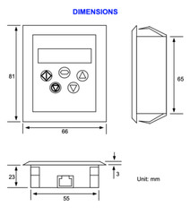 OPT-2-OPORT-IN – Invertek Drives Optiport 2 – Remote LED Keypad – E3 P2 ECO