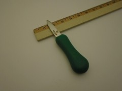 R Murphy USA Olympia Shucker Oyster Knife 2 1/2″ Stiff Blade Green Eco Handle