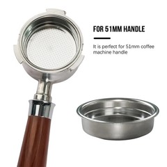 51mm Double Layer Pressurized Coffee Filter Basket,Reusable Coffee Filter Cup