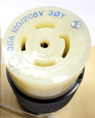 Hubbell 2813 Insulgrp Female Connector NEMA L21-30 30A 3-Phase 120/208V AC 4 Pin