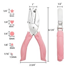 5 Pack Single Hole Punch Metal Handheld Small Hole Puncher with Soft Grip, St…
