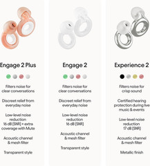 Engage 2 plus Earplugs – Everyday Noise Relief with Clear Speech for Social G…