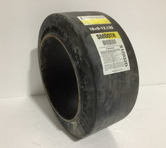 Dobermann 18x8x12.125 Forklift Tire Smooth Press-On Cushion 18x8x12-1/8