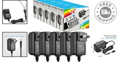 12V 2A Power Supply 5-Pack, Ideal for Cameras and LED Strips, Easy Setup