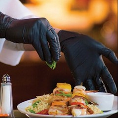 Black Nitrile Disposable Gloves,4 Mil, Powder Free, Latex Free-1000 gloves/case